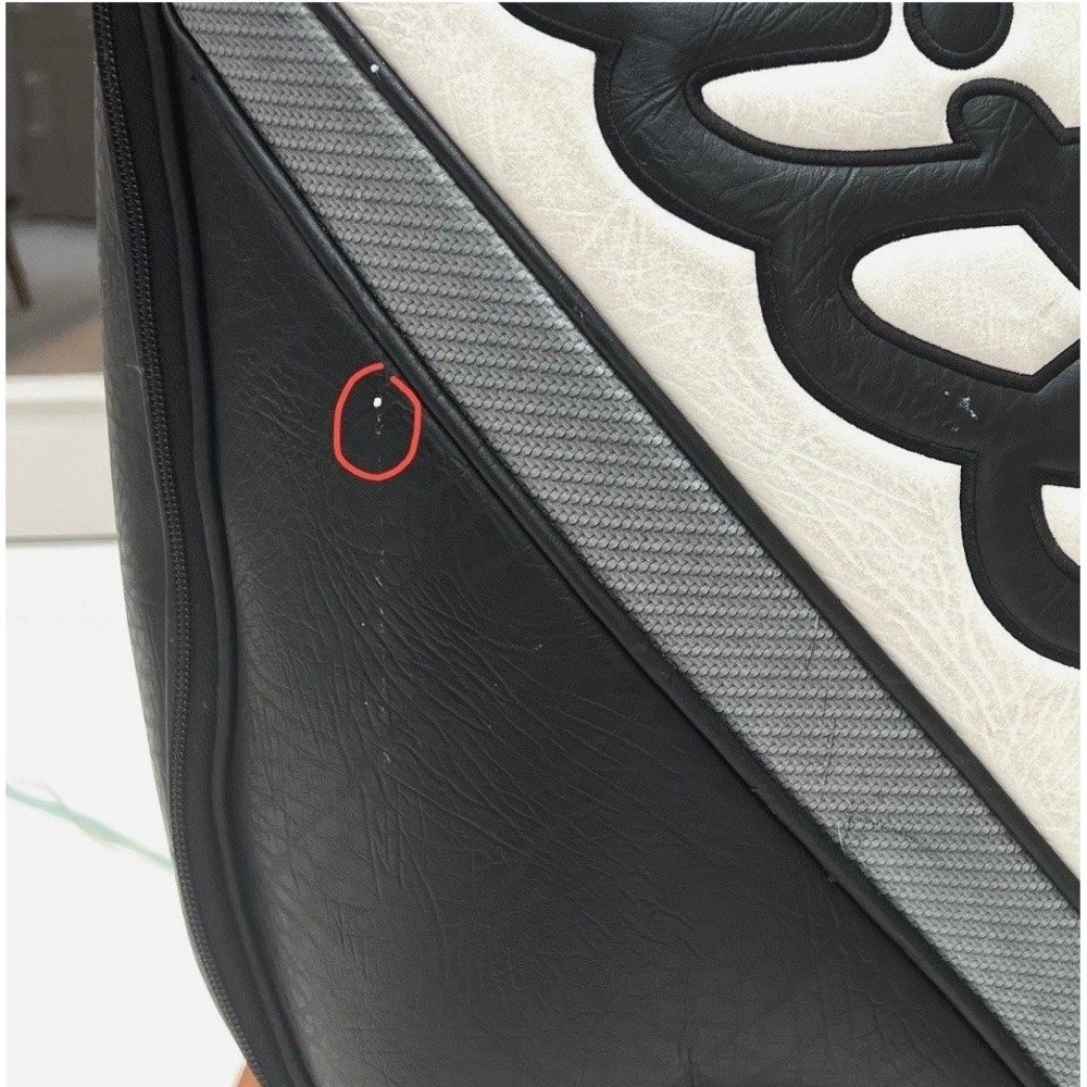 Vintage Titleist Tour Staff Golf Bag 6-Way Black White WITH Matching Rain Hood - Picture 12 of 16